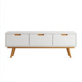 Mobile TV 150×45×72 cm in legno bianco - stile classico con vano aperto