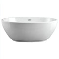 Vasca freestanding ovale 160×75×58 cm - materiale sanitario composito bianco - design moderno per bagno