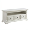 Mobile TV 150×40×58 cm - bianco e legno naturale - design moderno con contenimento
