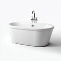 Vasca freestanding 168×76×58 cm - bianco - forma ovale con bordo arrotondato