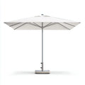 Ombrellone da sole per esterni 300×300×260 cm - bianco e argento - struttura centrale per area ombreggiata