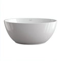 Vasca freestanding ovale 170×80×60 cm - materiale sanitario composito bianco - profilo ampio per bagno contemporaneo